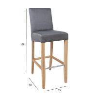 Bar chair BOSTON grey