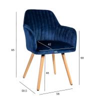 Chair ARIEL dark blue