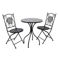 Balcony set CHECKER table and 2 chairs