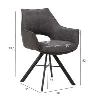 Chair EDDY grey/dark grey